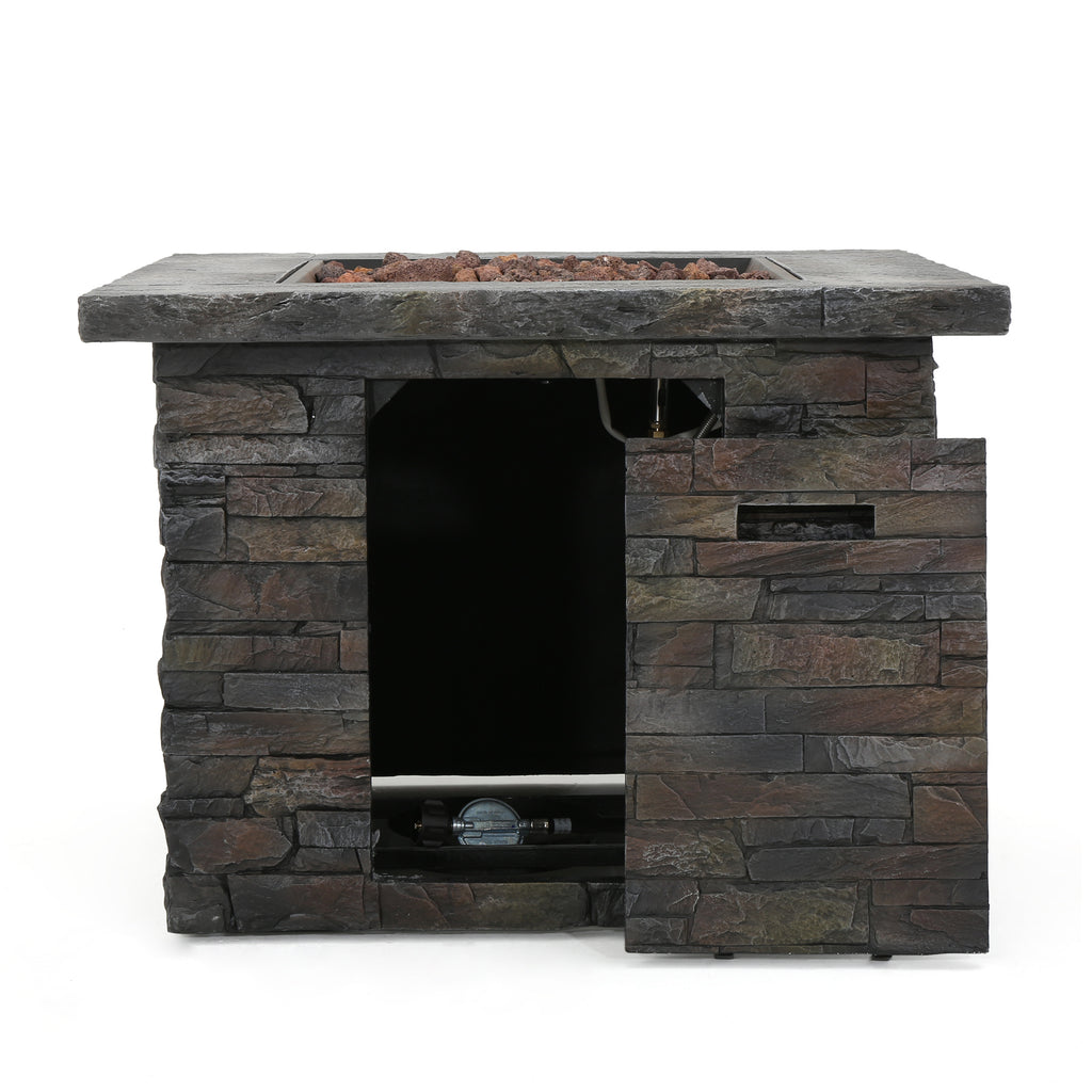 35" SQUARE MGO Outdoor Fire Pit - 40,000 BTU