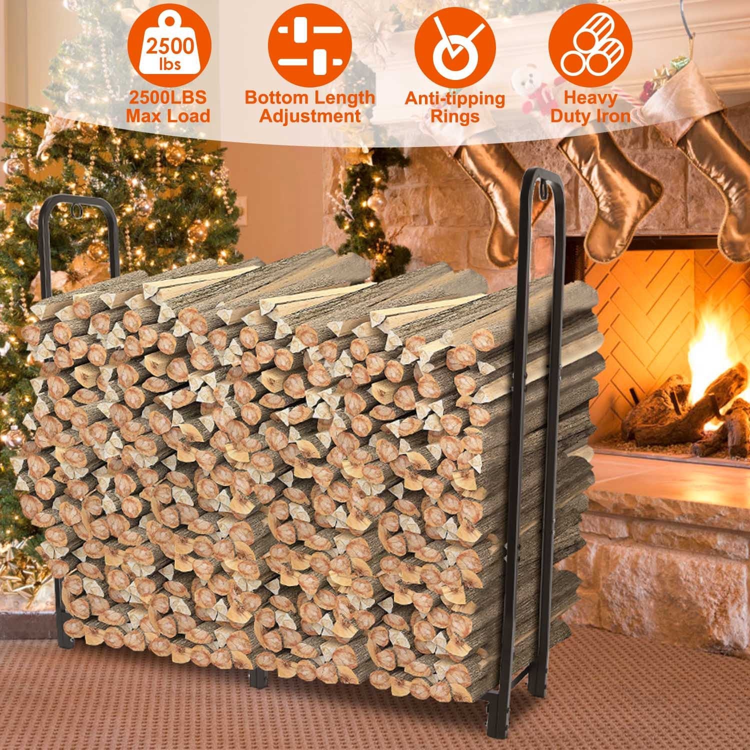 Firewood Log Rack for Home Use Heavy Duty Wood Storage