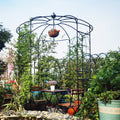 Metal Garden Arch Iron Garden Arbors Gazebo Diameter 81.3'' x 114.2'' High Birdcage Shape Pergola Pavilion for Wedding Ceremo