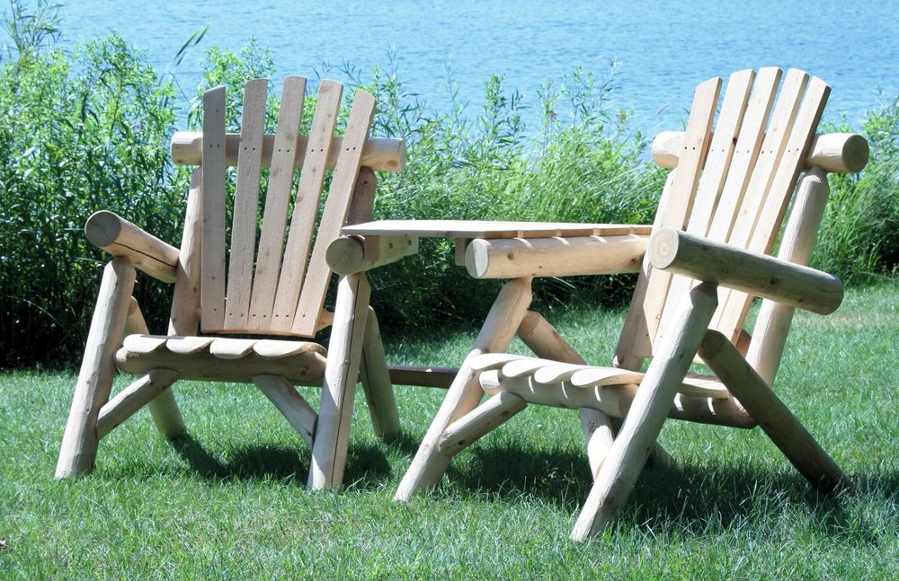 72" x 36" x 39" Natural Wood Visa-Tete - Outdoor Patio Chair