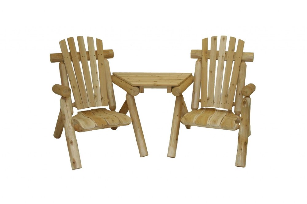 72" x 36" x 39" Natural Wood Visa-Tete - Outdoor Patio Chair