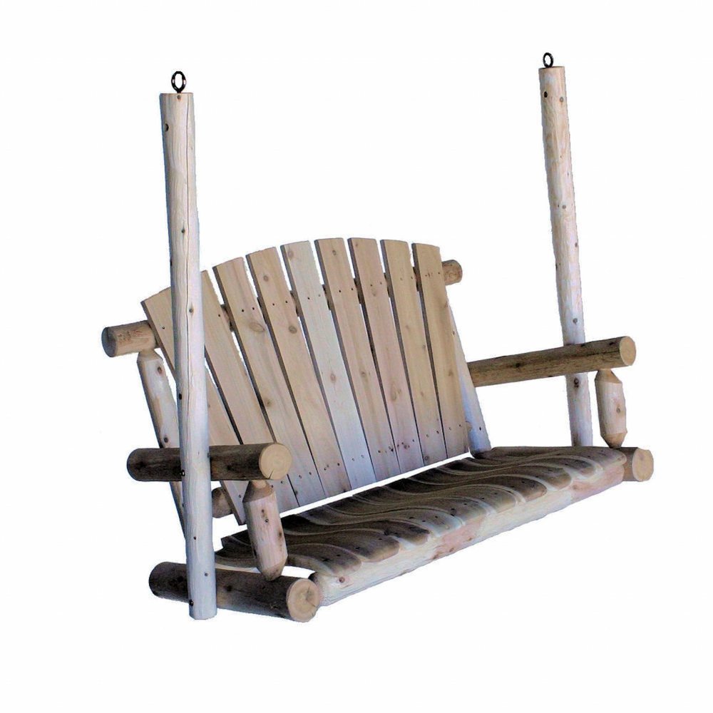 48" x 24" x 48" Natural Wood Porch Swing - Outdoor Patio Chair