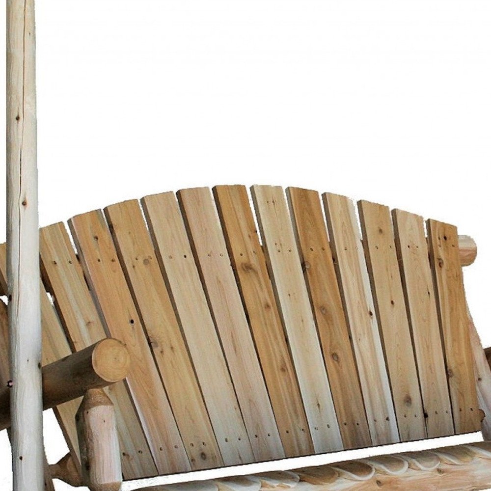 71" x 24" x 47" Natural Wood Porch Swing - Outdoor Patio Chair