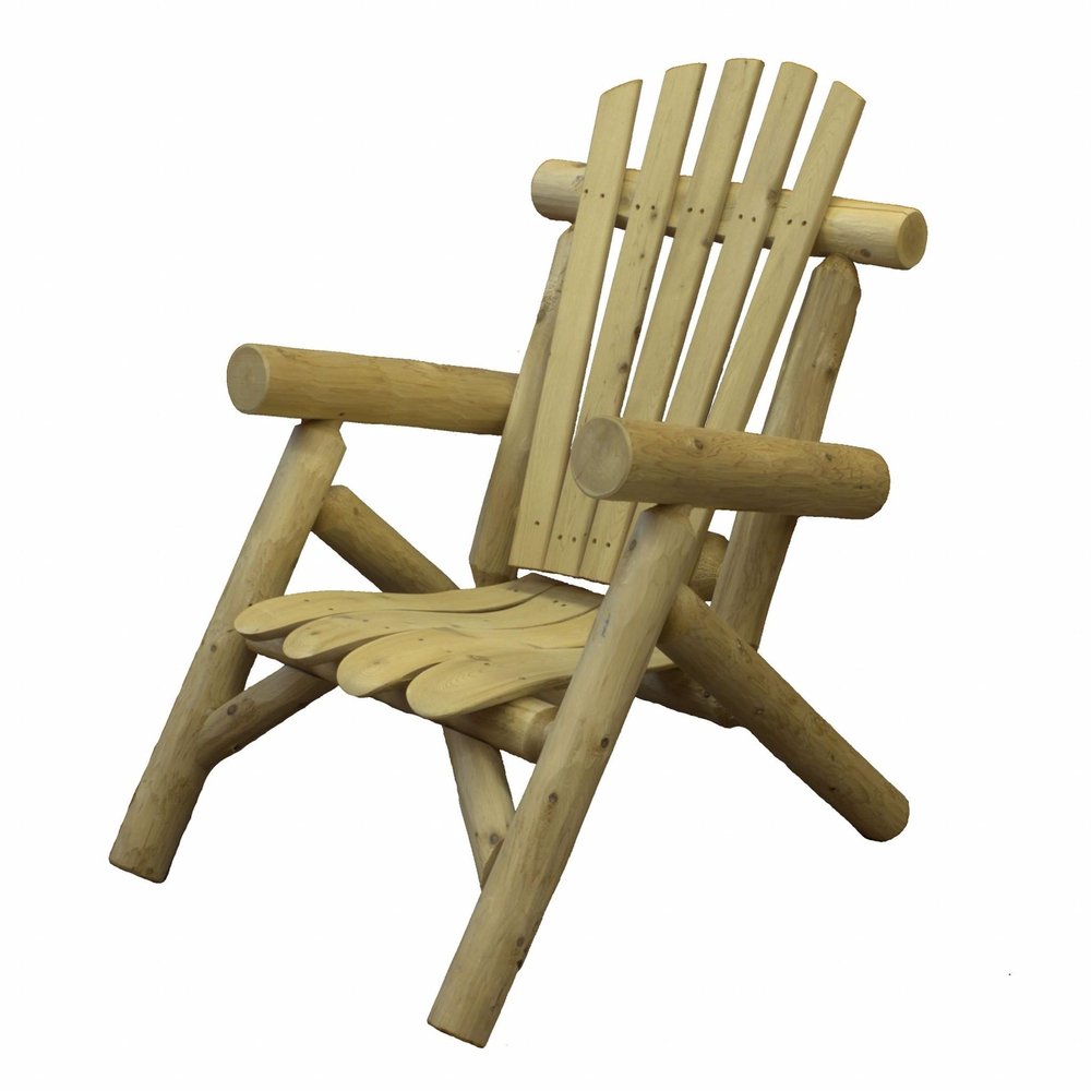 28" x 30" x 39" Natural Wood Lounge Chair