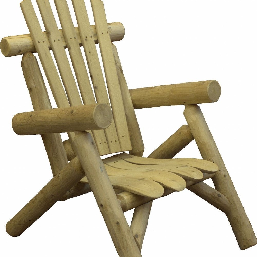 28" x 30" x 39" Natural Wood Lounge Chair