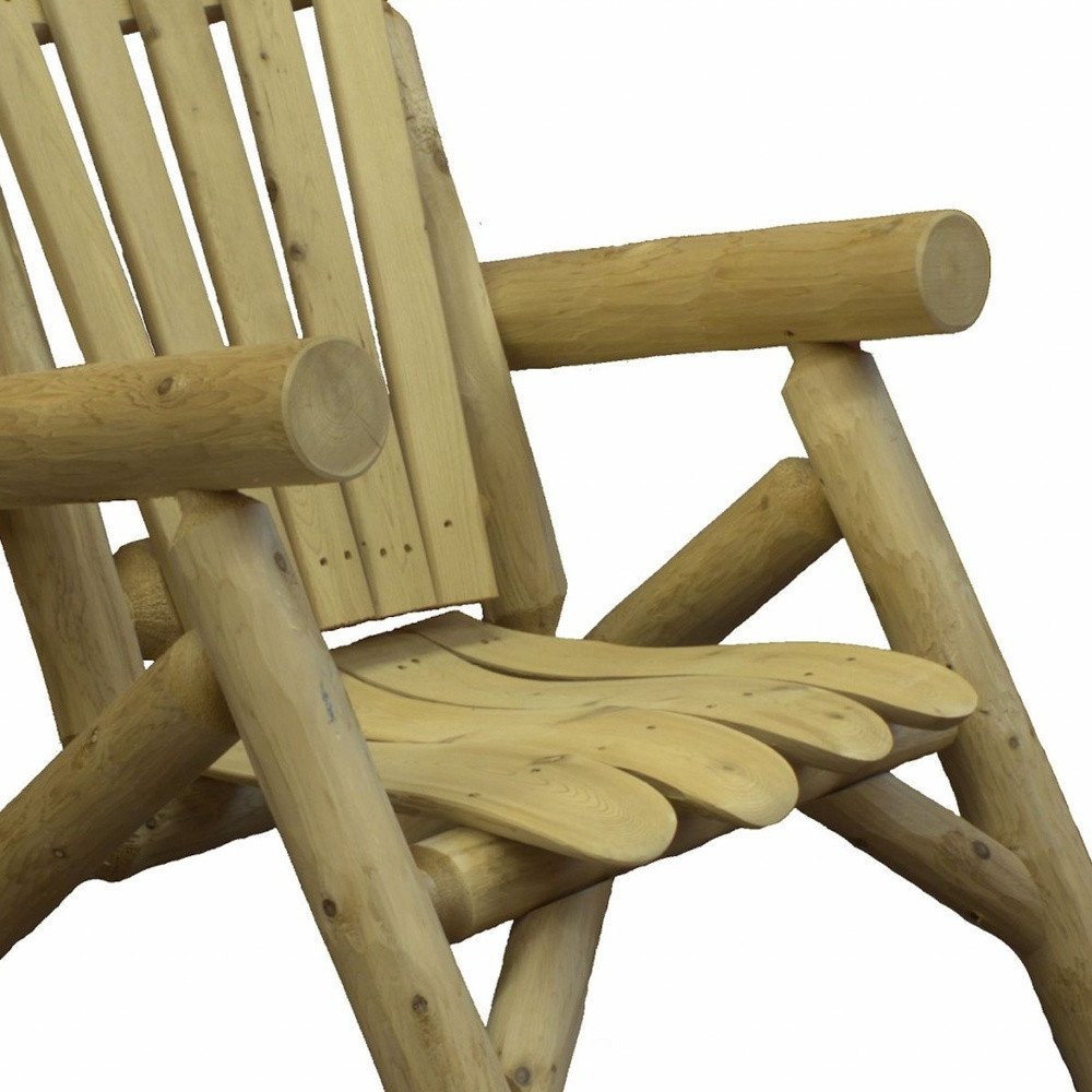 28" x 30" x 39" Natural Wood Lounge Chair