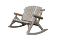 53" x 42" x 40" Natural Wood Rocking Outdoor Patio Loveseat