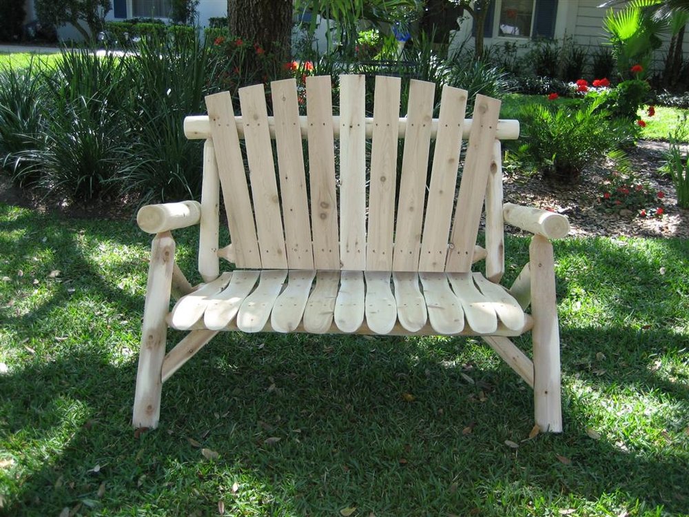50" x 30" x 39" Natural Wood Outdoor Patio Loveseat