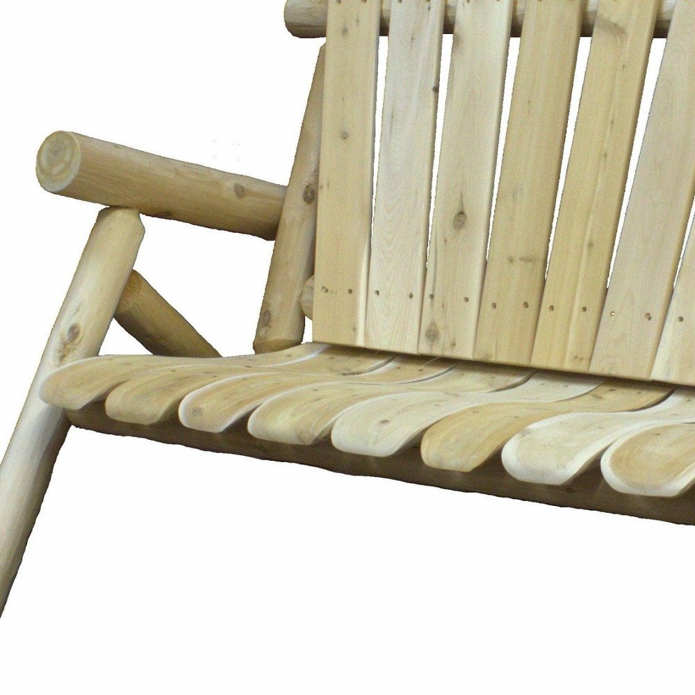50" x 30" x 39" Natural Wood Outdoor Patio Loveseat