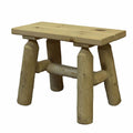 23" x 11" x 18" Natural Wood End Bench Pair