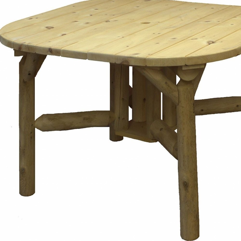 47" Natural Square Solid Wood Outdoor Patio Dining Table