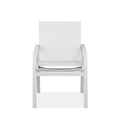 2-Piece 22" White Metal Indoor/Outdoor Patio Dining Chair