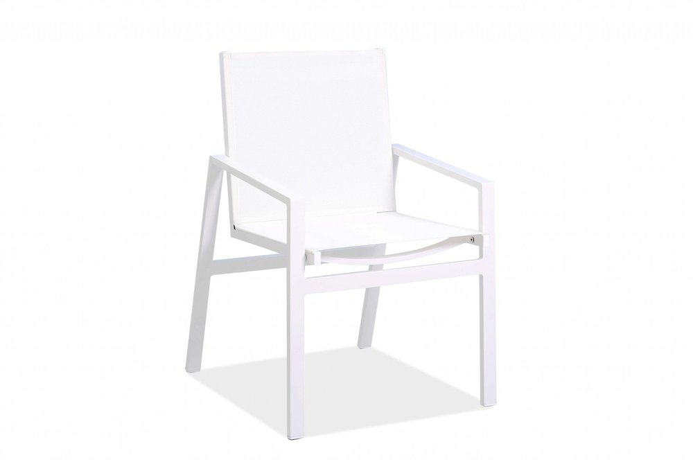 2-Piece 22" White Metal Indoor/Outdoor Patio Dining Chair