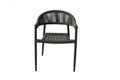 4-Piece 22" Gray Aluminum Outdoor Patio Arm Chair