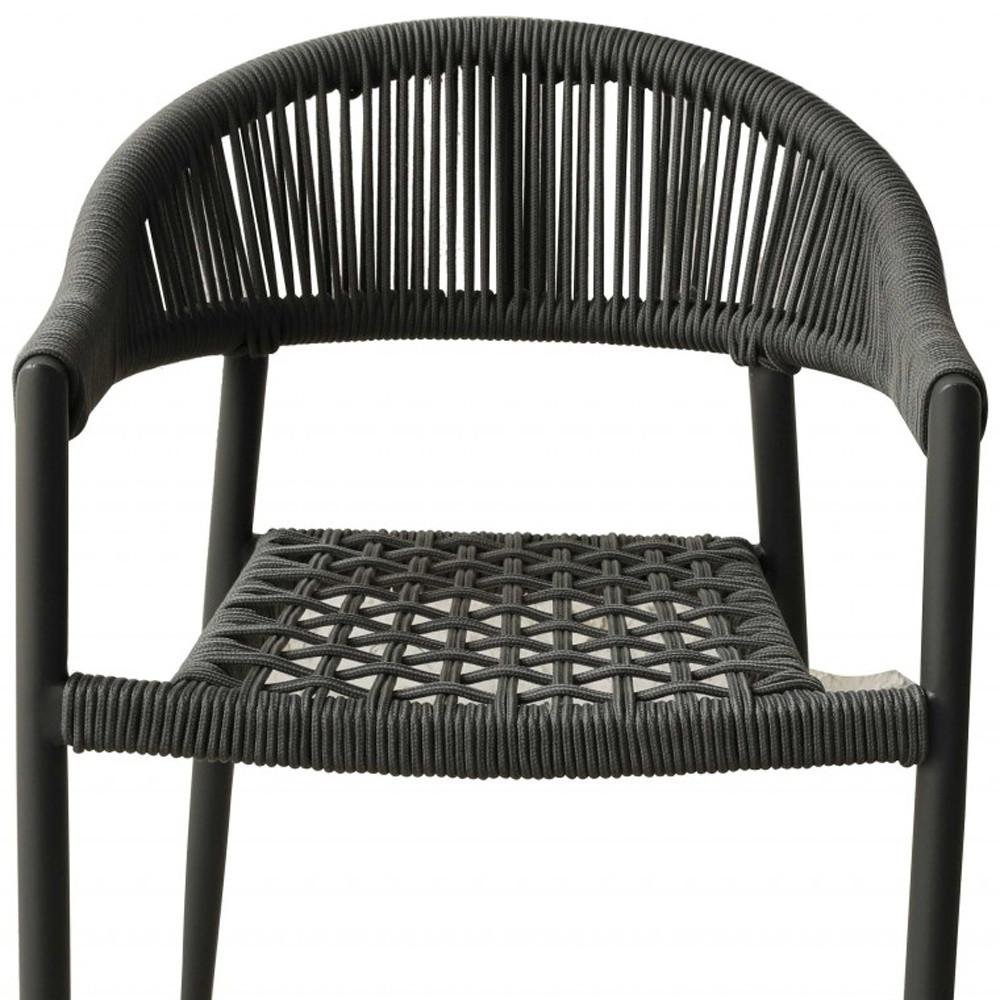 4-Piece 22" Gray Aluminum Outdoor Patio Arm Chair