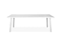 87" White Aluminum Outdoor Patio Dining Table