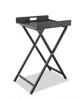 19" Gray Aluminum Outdoor Patio Side Table