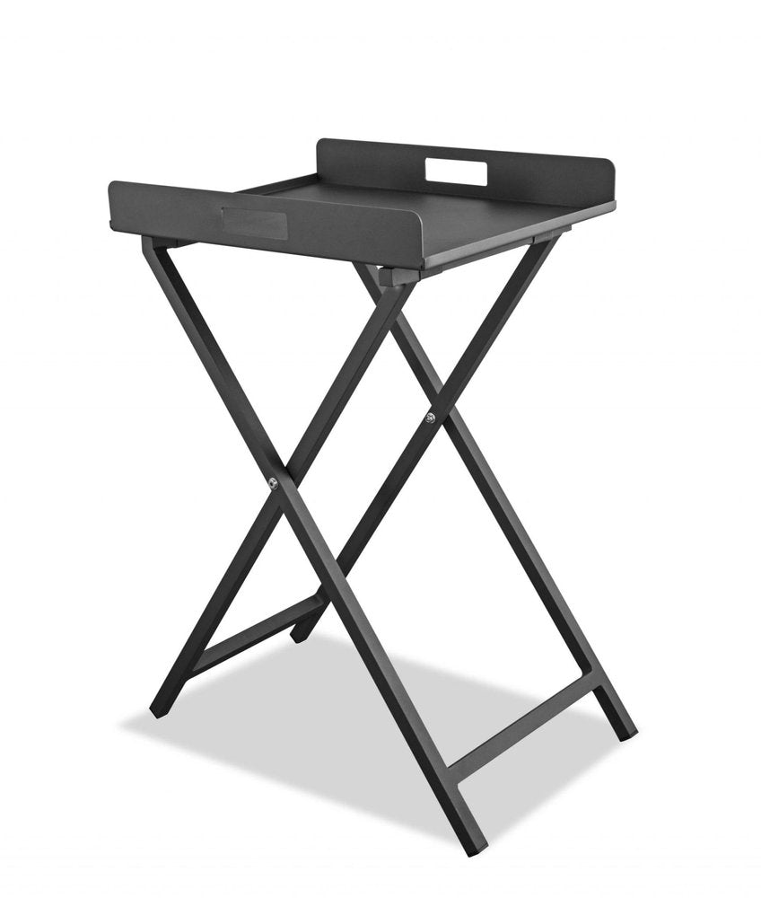 19" Gray Aluminum Outdoor Patio Side Table