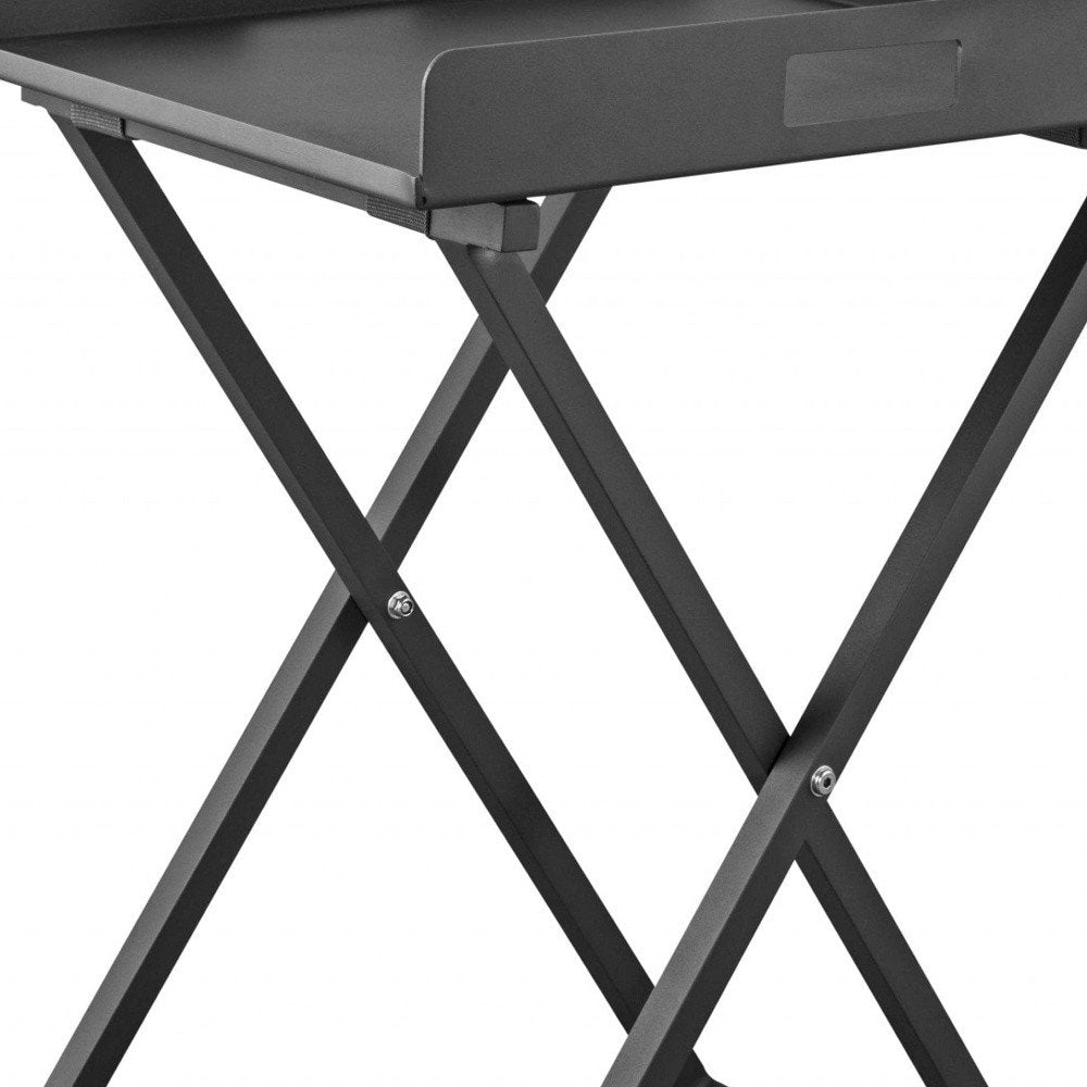 19" Gray Aluminum Outdoor Patio Side Table