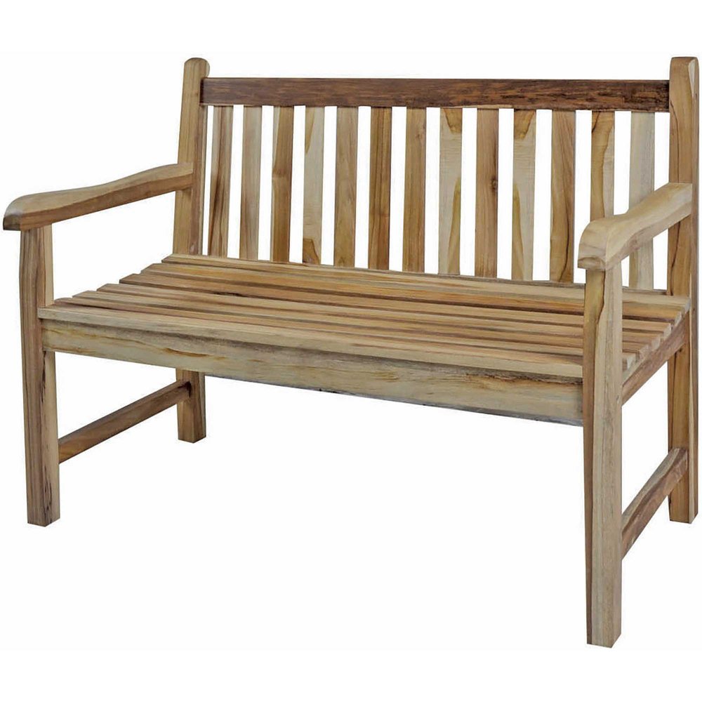 26" Natural Teak Solid Wood Garden Outdoor Garden Bench