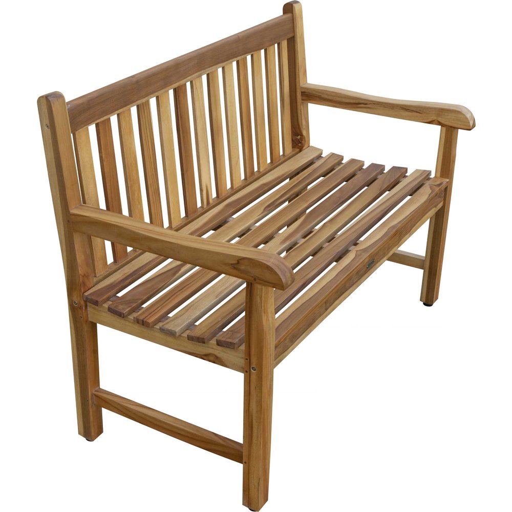 26" Natural Teak Solid Wood Garden Outdoor Garden Bench