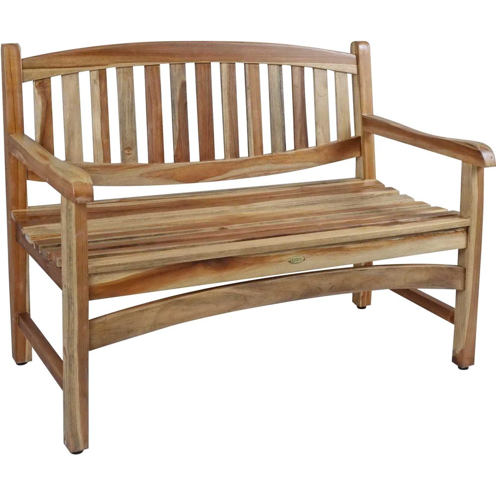 26" Natural Teak Solid Wood Garden Outdoor Garden Bench