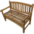 26" Natural Teak Solid Wood Garden Outdoor Garden Bench