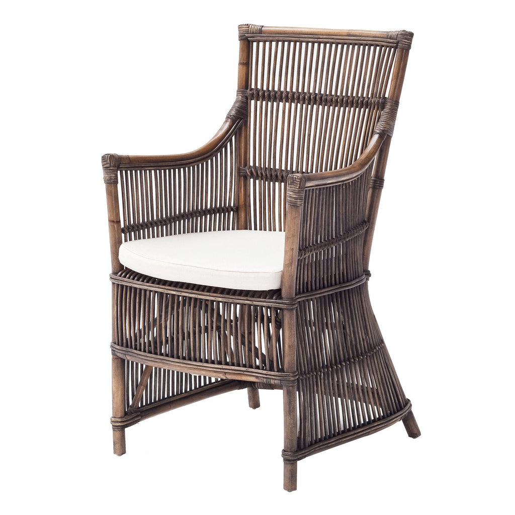 2-Piece Cream Rattan Outdoor Patio Arm Chair Set