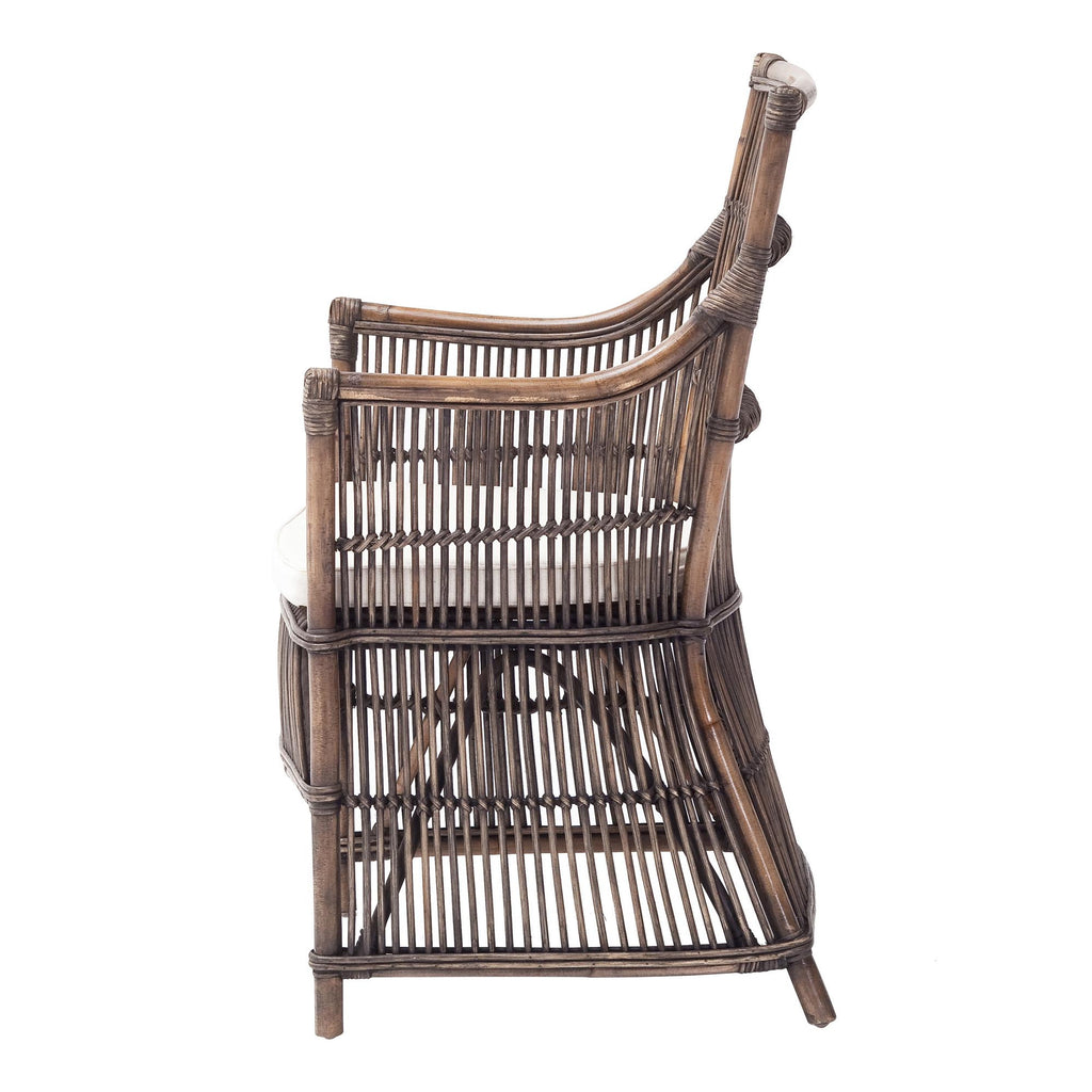 2-Piece Cream Rattan Outdoor Patio Arm Chair Set
