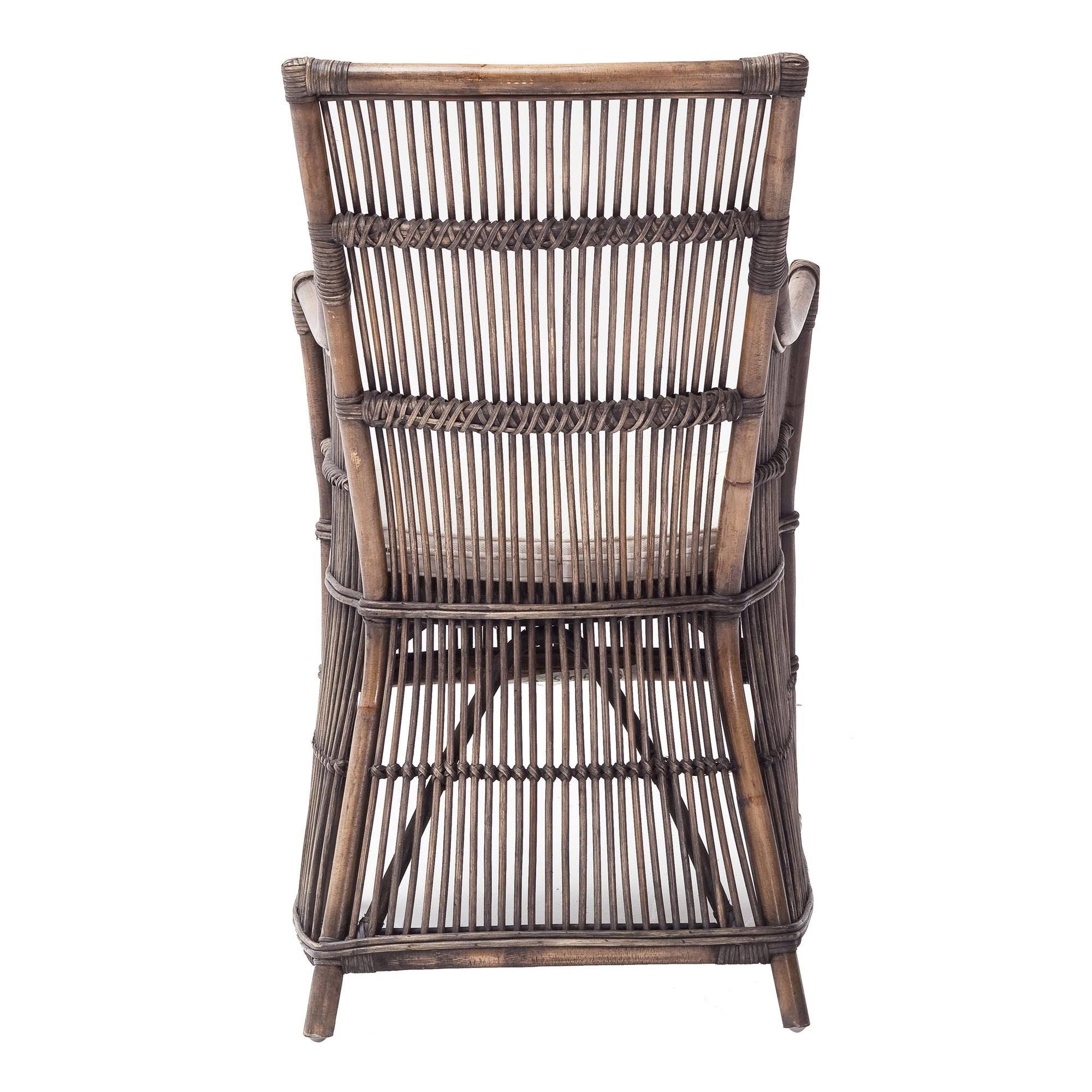 2-Piece Cream Rattan Outdoor Patio Arm Chair Set