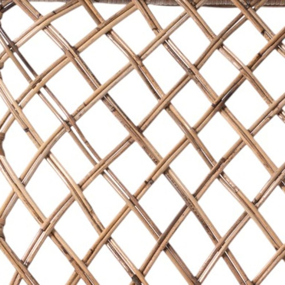 2-Piece Cream Woven Rattan Outdoor Patio Accent Chair Set