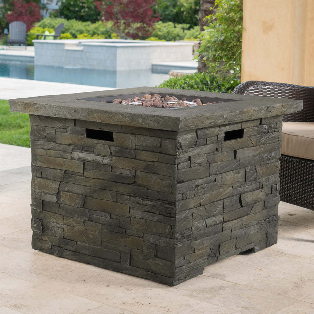 35" SQUARE MGO Outdoor Fire Pit - 40,000 BTU