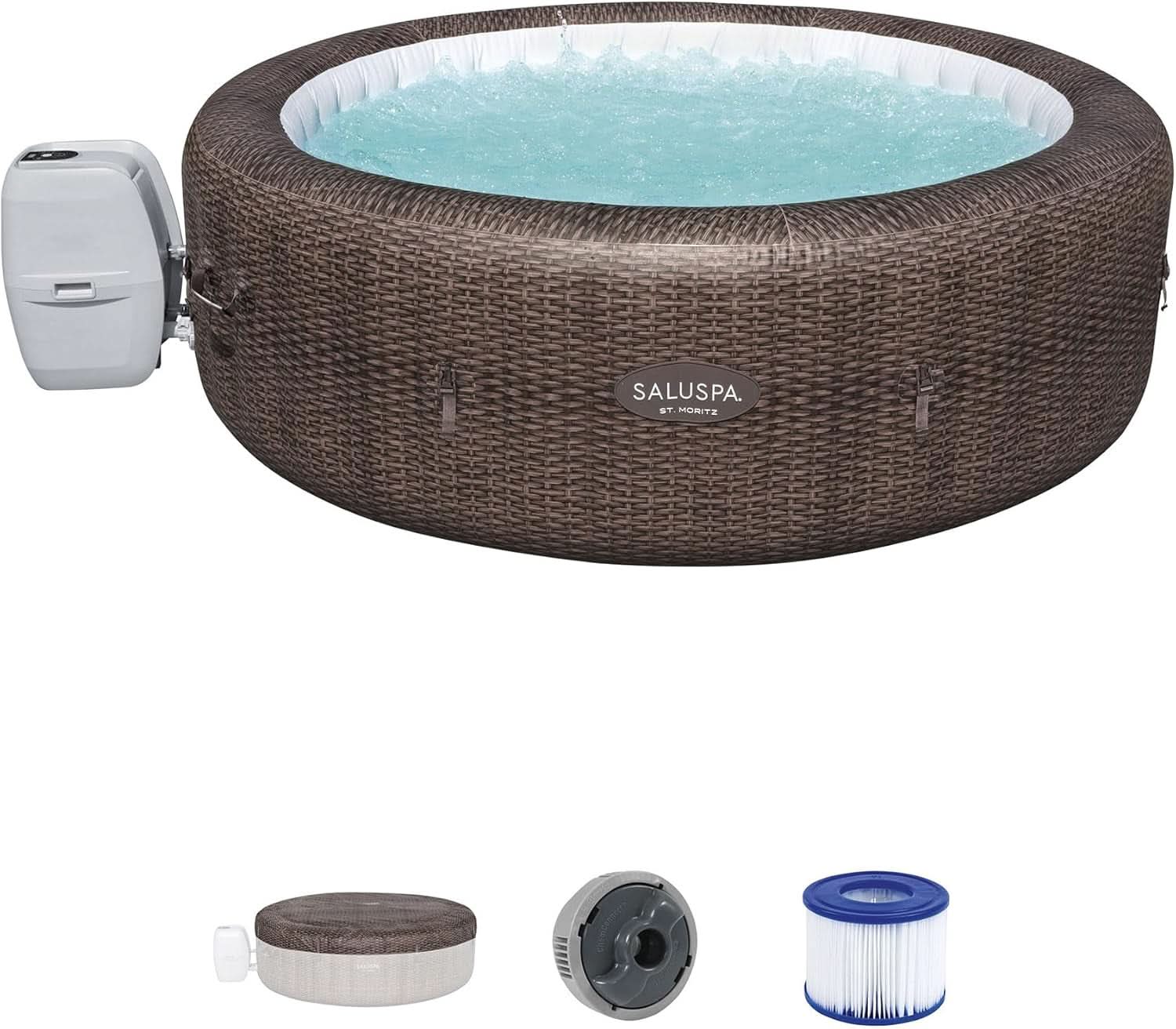Inflatable Hot Tub 7-Person 180 Jets - Portable Outdoor Spa