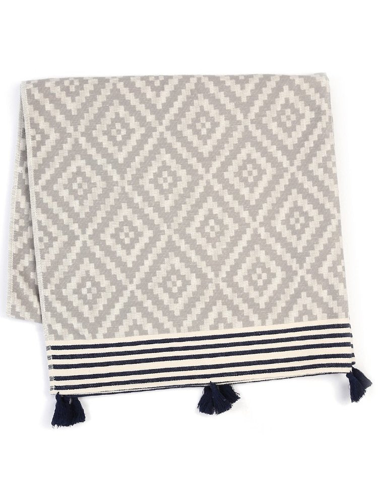 Outdoor Gray Tribal Design Turkish Towel Beach Blanket