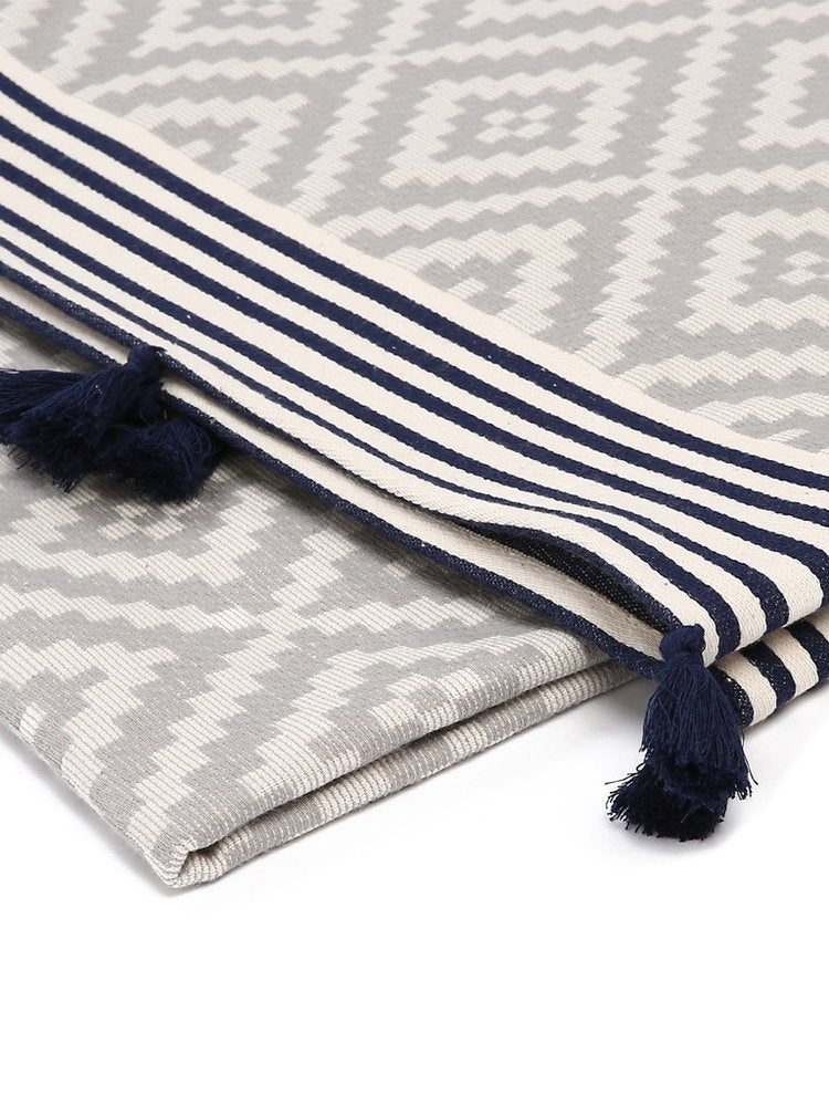 Outdoor Gray Tribal Design Turkish Towel Beach Blanket