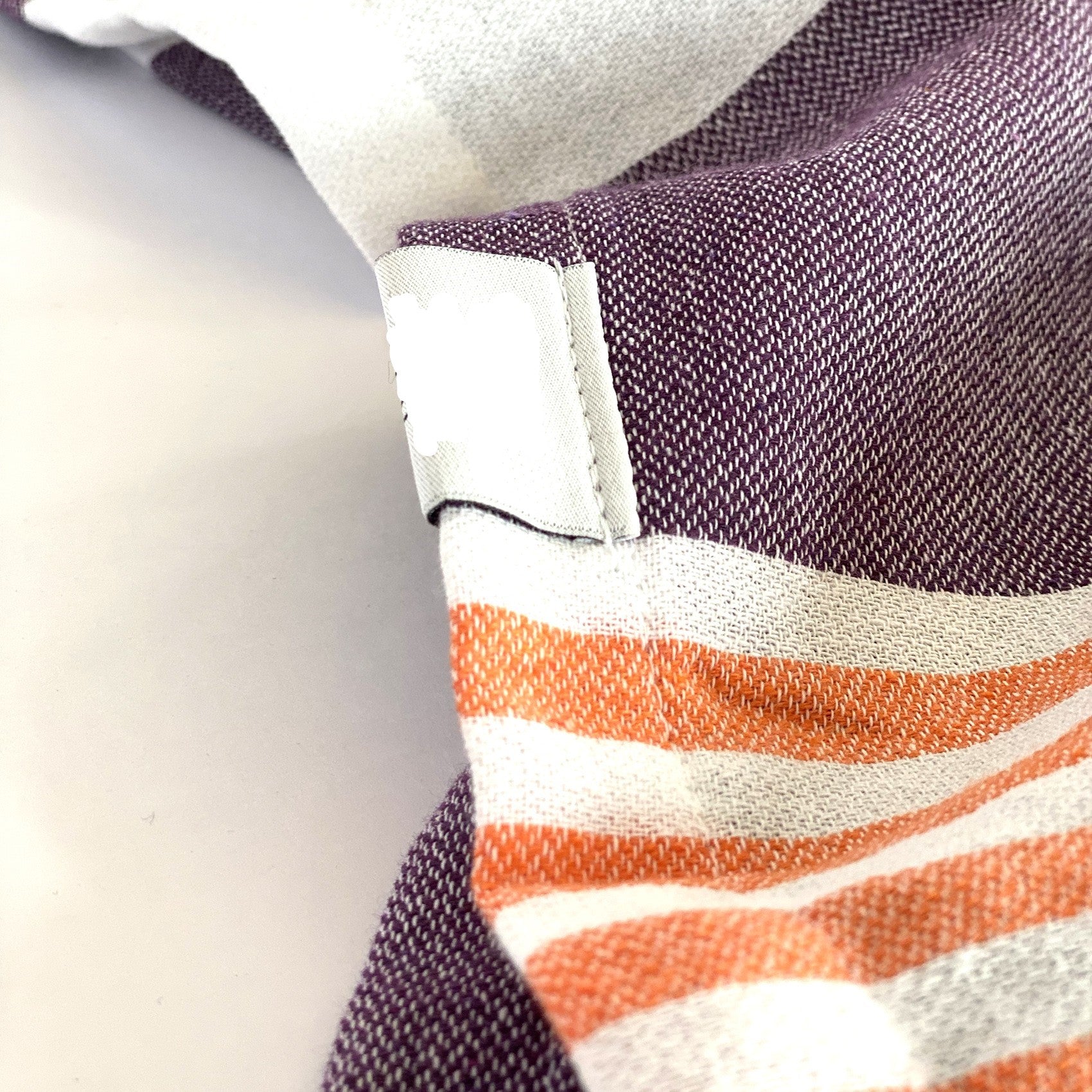 Outdoor Dark Purple Orange and White Striped Design Poncho Towel