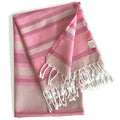Outdoor Shades of Pink Striped Design Turkish Beach Blanket