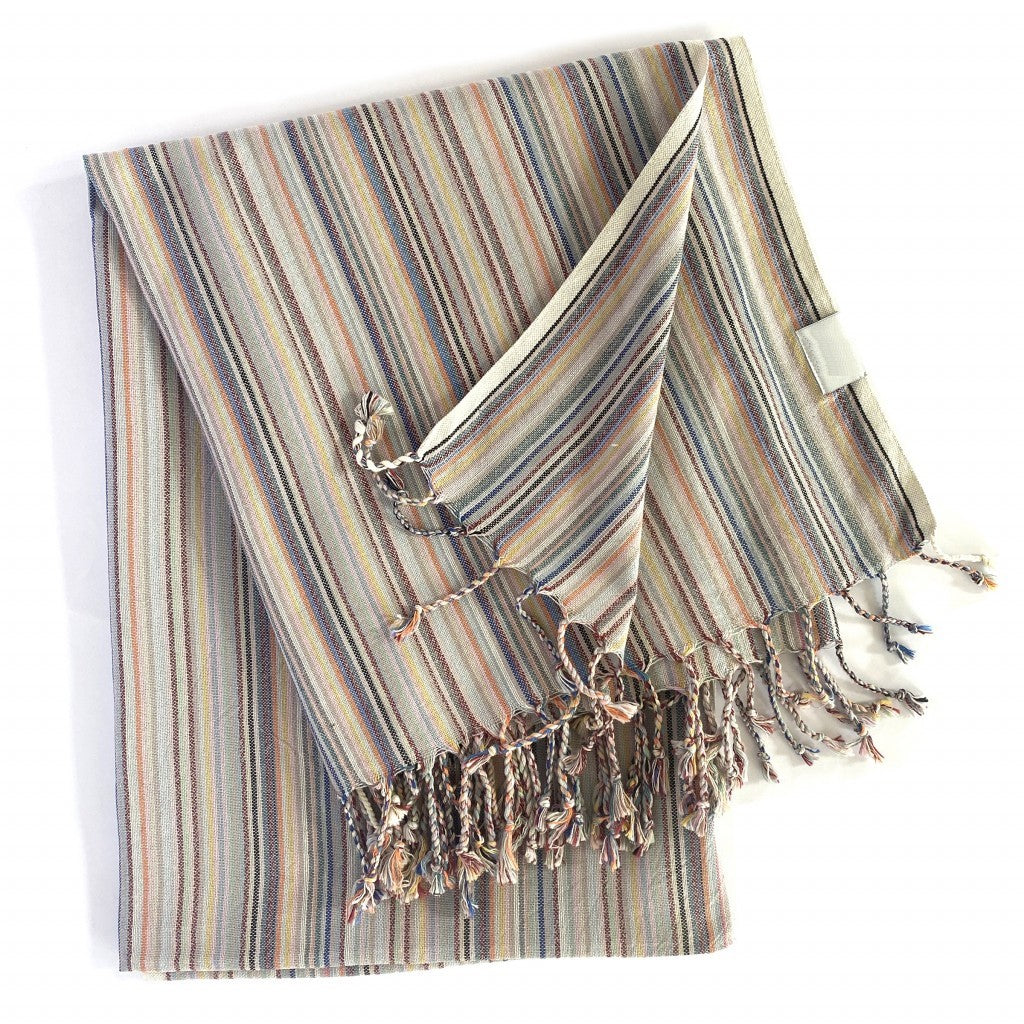 Outdoor Multi Colored Striped Design Turkish Beach Blanket