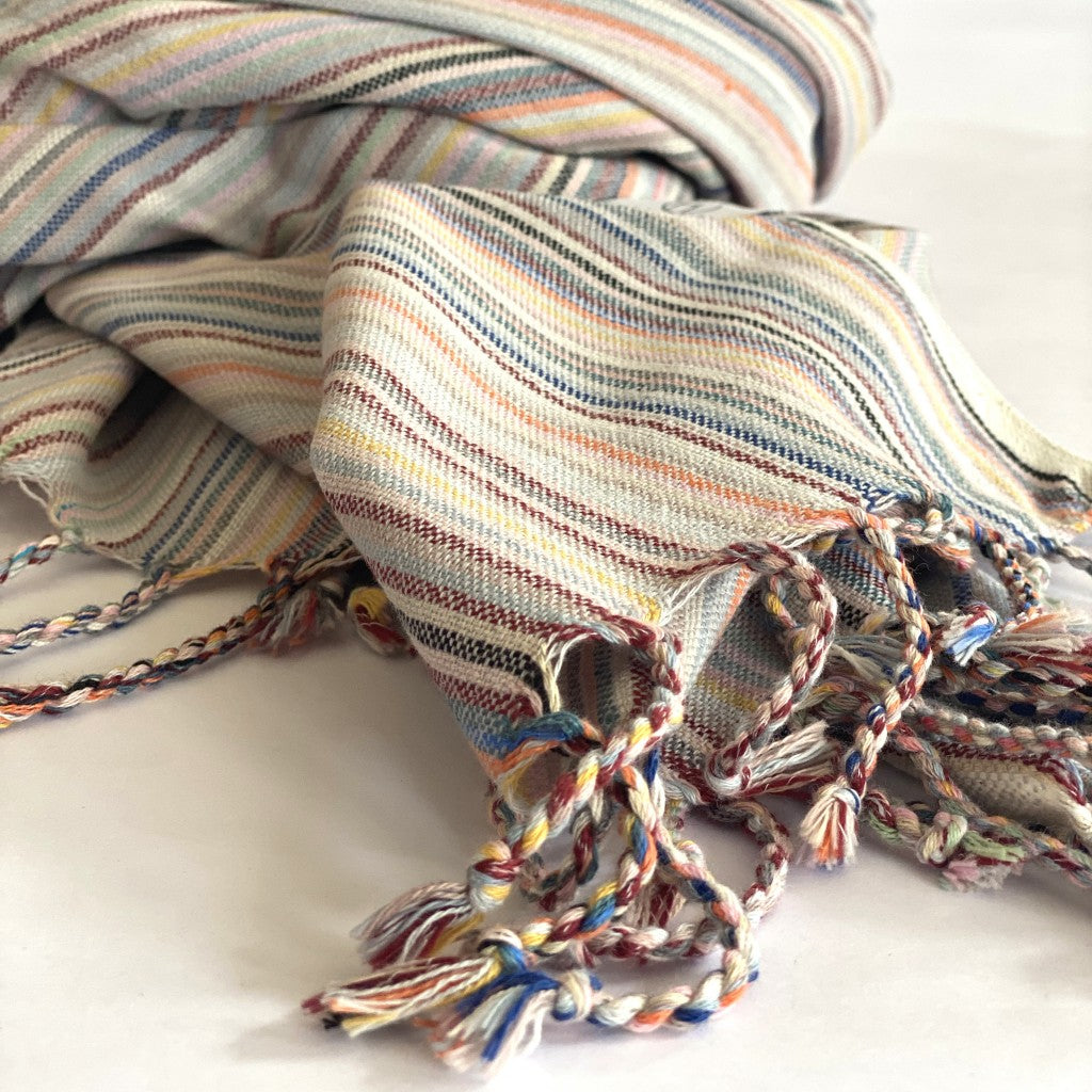 Outdoor Multi Colored Striped Design Turkish Beach Blanket
