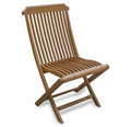 24" Brown Solid Wood Indoor/Outdoor Patio Deck Chair