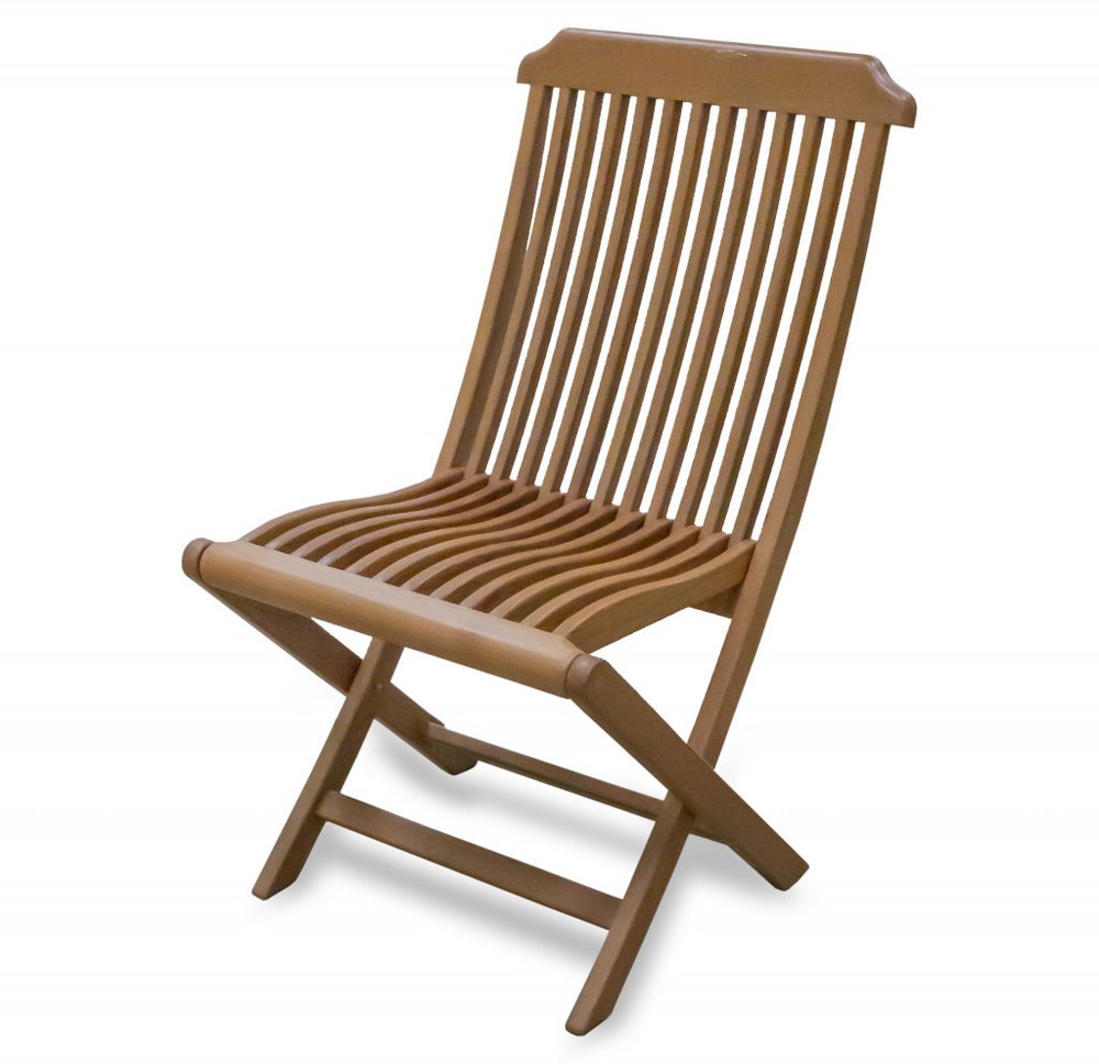 24" Brown Solid Wood Indoor/Outdoor Patio Deck Chair
