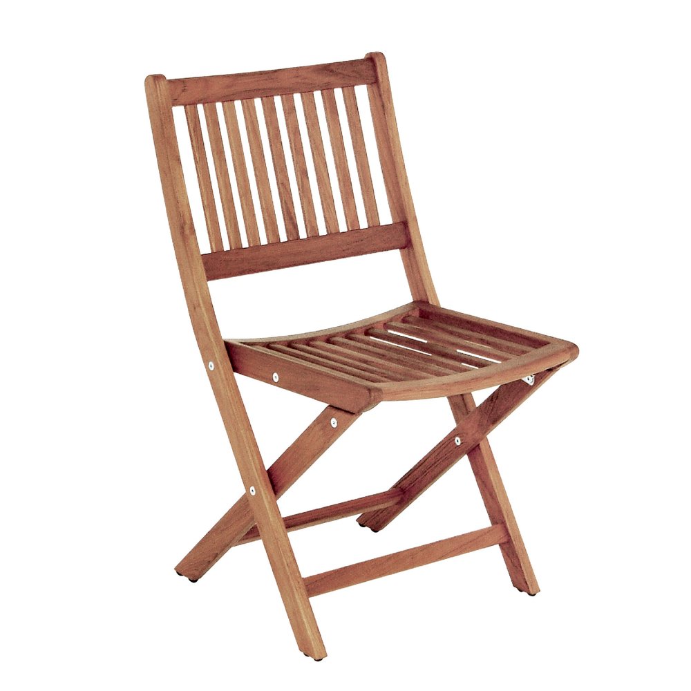 24" Brown Solid Wood Indoor/Outdoor Patio Deck Chair