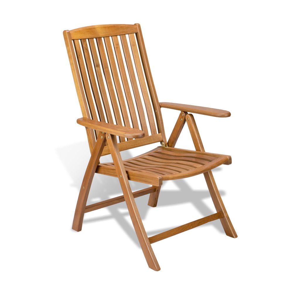 27" Brown Solid Wood Indoor/Outdoor Patio Arm Chair