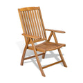 27" Brown Solid Wood Indoor/Outdoor Patio Arm Chair