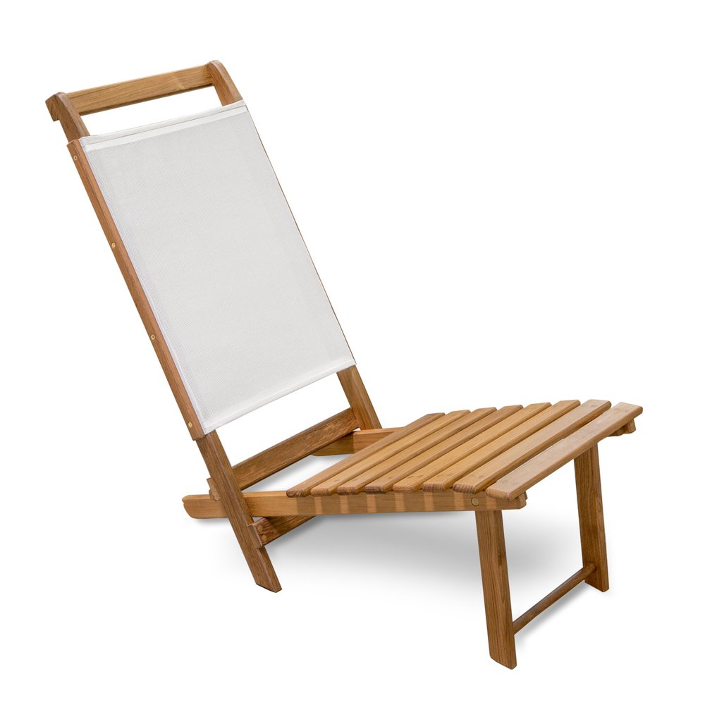 15" Brown and Natural Wood Solid Wood Outdoor Patio Deck Chair