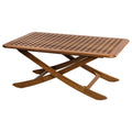 43" Brown Solid Wood Folding Outdoor Patio Side Table