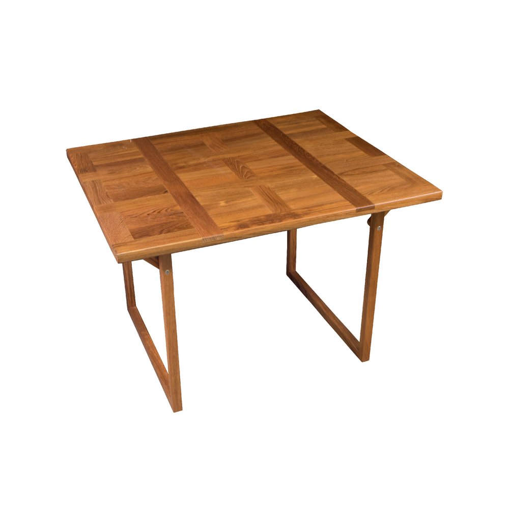 45" Brown Solid Wood Folding Outdoor Patio Side Table
