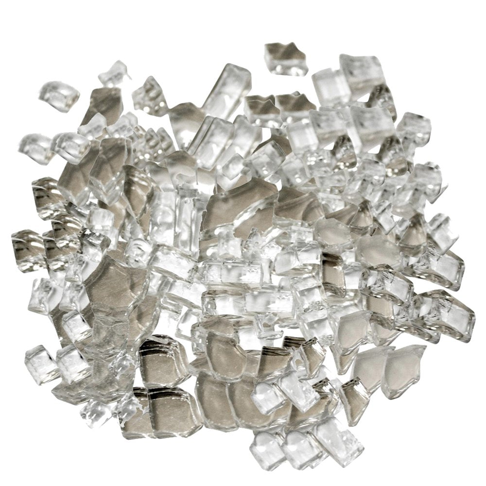 Clear Reflective Fire Pit Glass - Decorative Round Outdoor Fire Glass