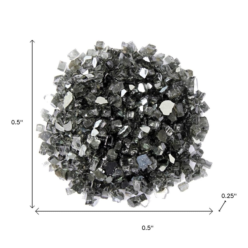 Black Reflective Fire Pit Glass - Decorative Round Outdoor Fire Glass