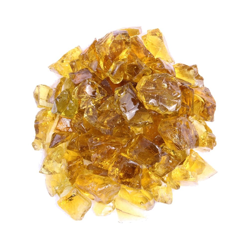 Chestnut Reflective Fire Pit Glass - Decorative Round Outdoor Fire Glass